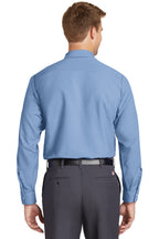 Petrol Blue Red Kap Long Sleeve Industrial Work Shirt. SP14