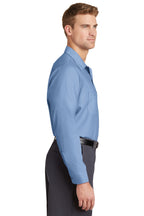 Petrol Blue Red Kap Long Sleeve Industrial Work Shirt. SP14