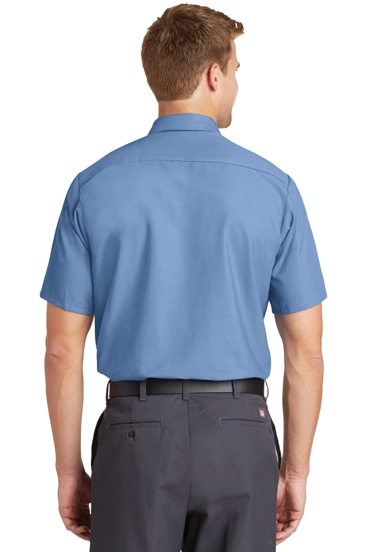 Petrol Blue Red Kap Short Sleeve Industrial Work Shirt. SP24