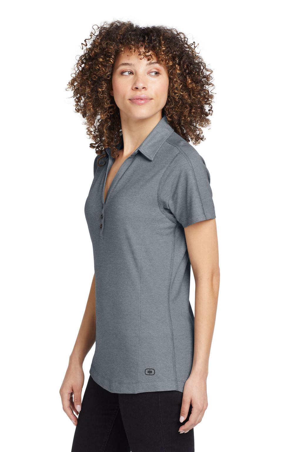 Petrol Grey OGIO Women's Onyx Polo. LOG126