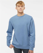 Pigment Light Blue Midweight Pigment-Dyed Crewneck Sweatshirt - PRM3500