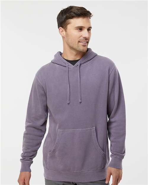 Pigment Plum Midweight Pigment-Dyed Hooded Sweatshirt - PRM4500