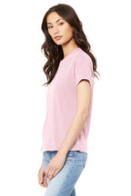 Pink BELLA+CANVAS Women's Relaxed Jersey Short Sleeve Tee. BC6400