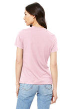 Pink BELLA+CANVAS Women's Relaxed Jersey Short Sleeve Tee. BC6400