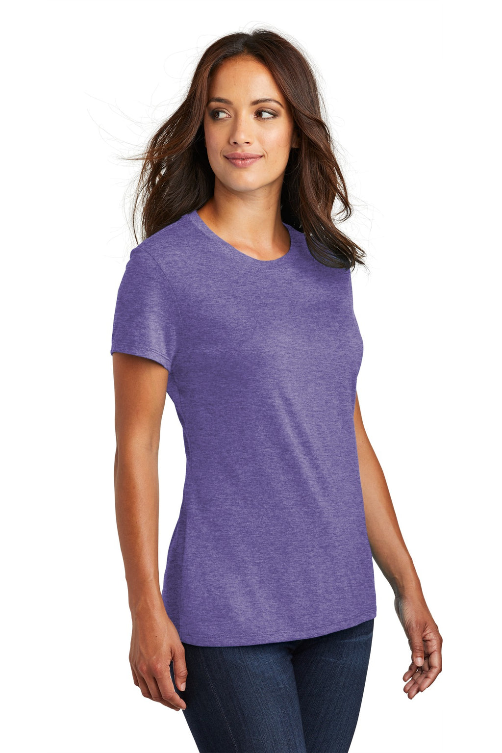 Purple Frost District Women's Perfect Tri Tee. DM130L