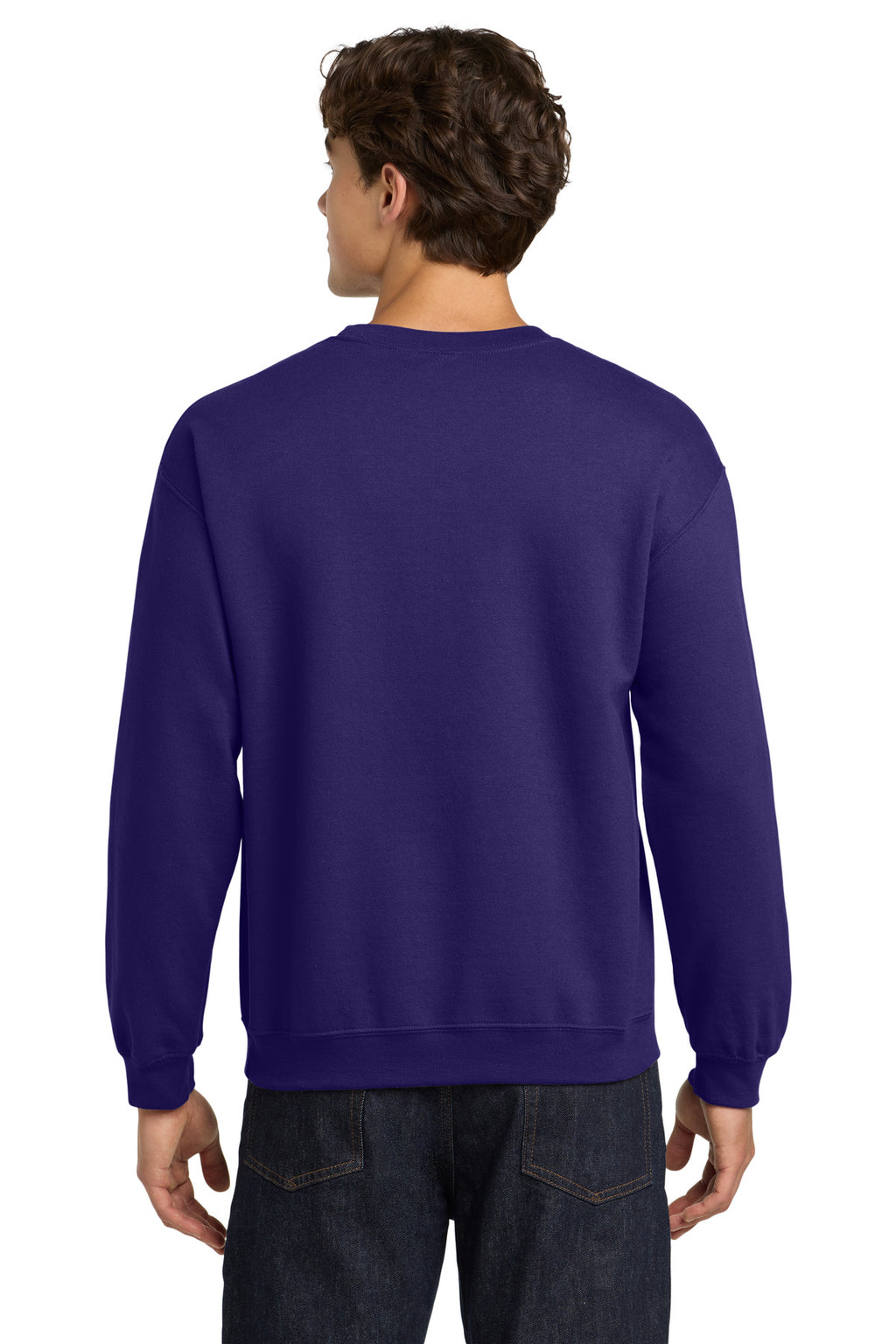 Purple Gildan Heavy Blend Crewneck Sweatshirt. 18000