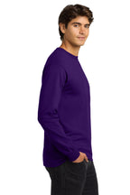 Purple Gildan - Ultra Cotton 100% US Cotton Long Sleeve T-Shirt. G2400