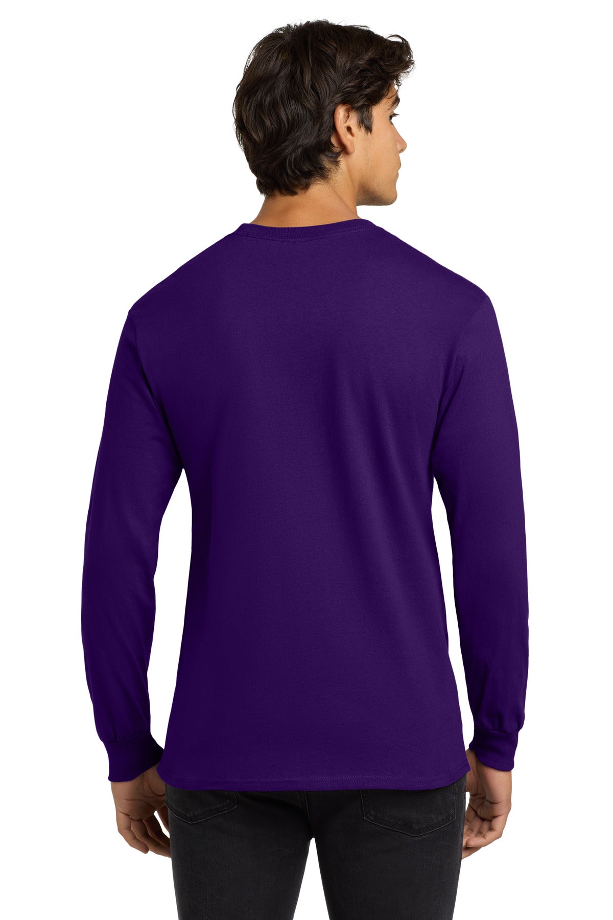 Purple Gildan - Ultra Cotton 100% US Cotton Long Sleeve T-Shirt. G2400