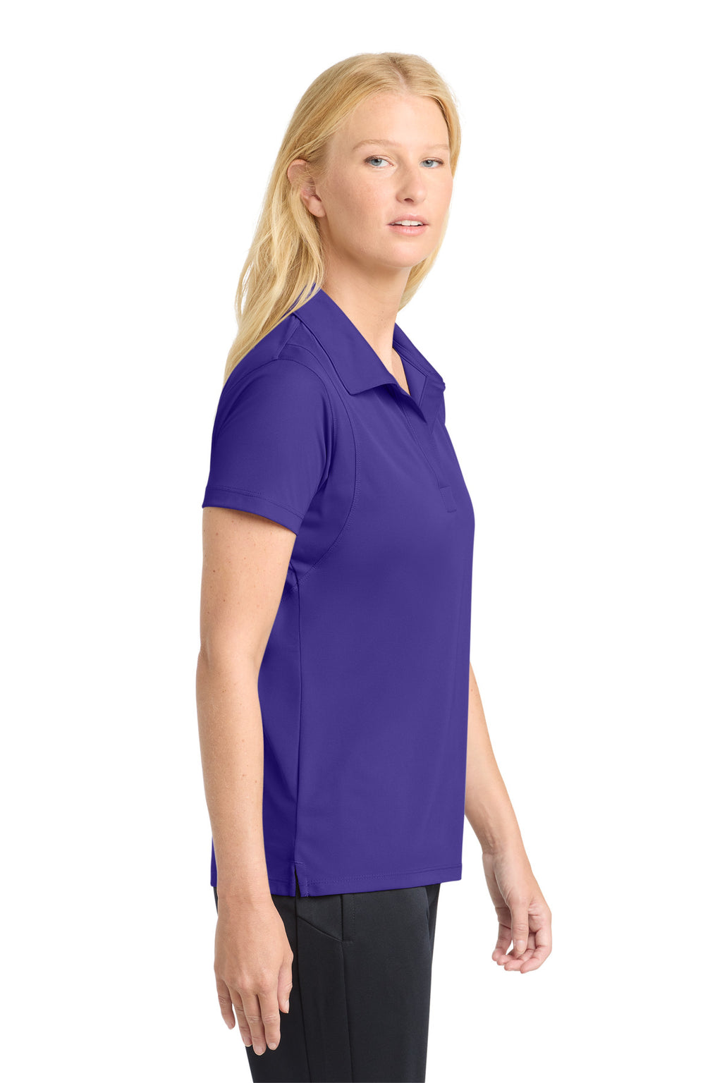 Purple Sport-Tek Women's Micropique Sport-Wick Polo. LST650