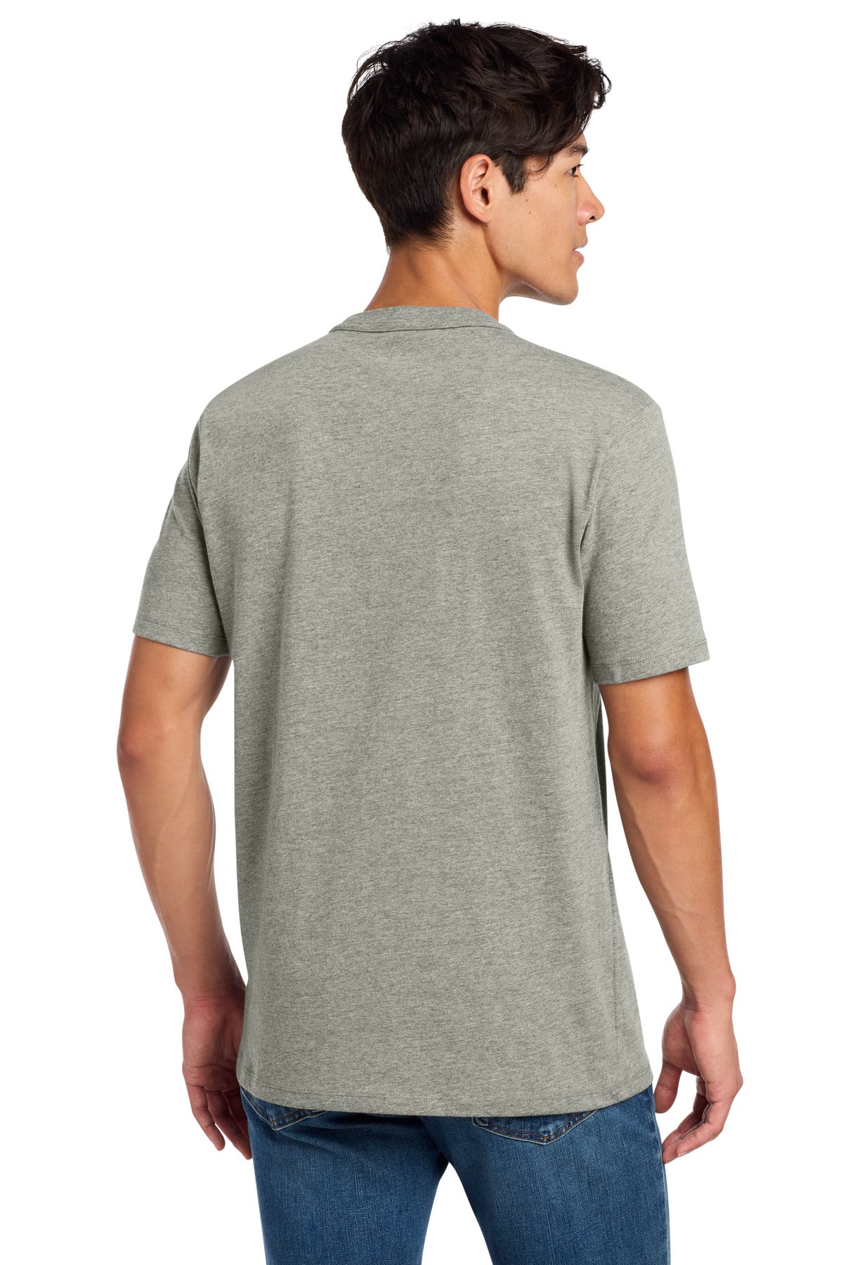 Rainstrm Gry H New Era Heritage Blend Crew Tee. NEA100