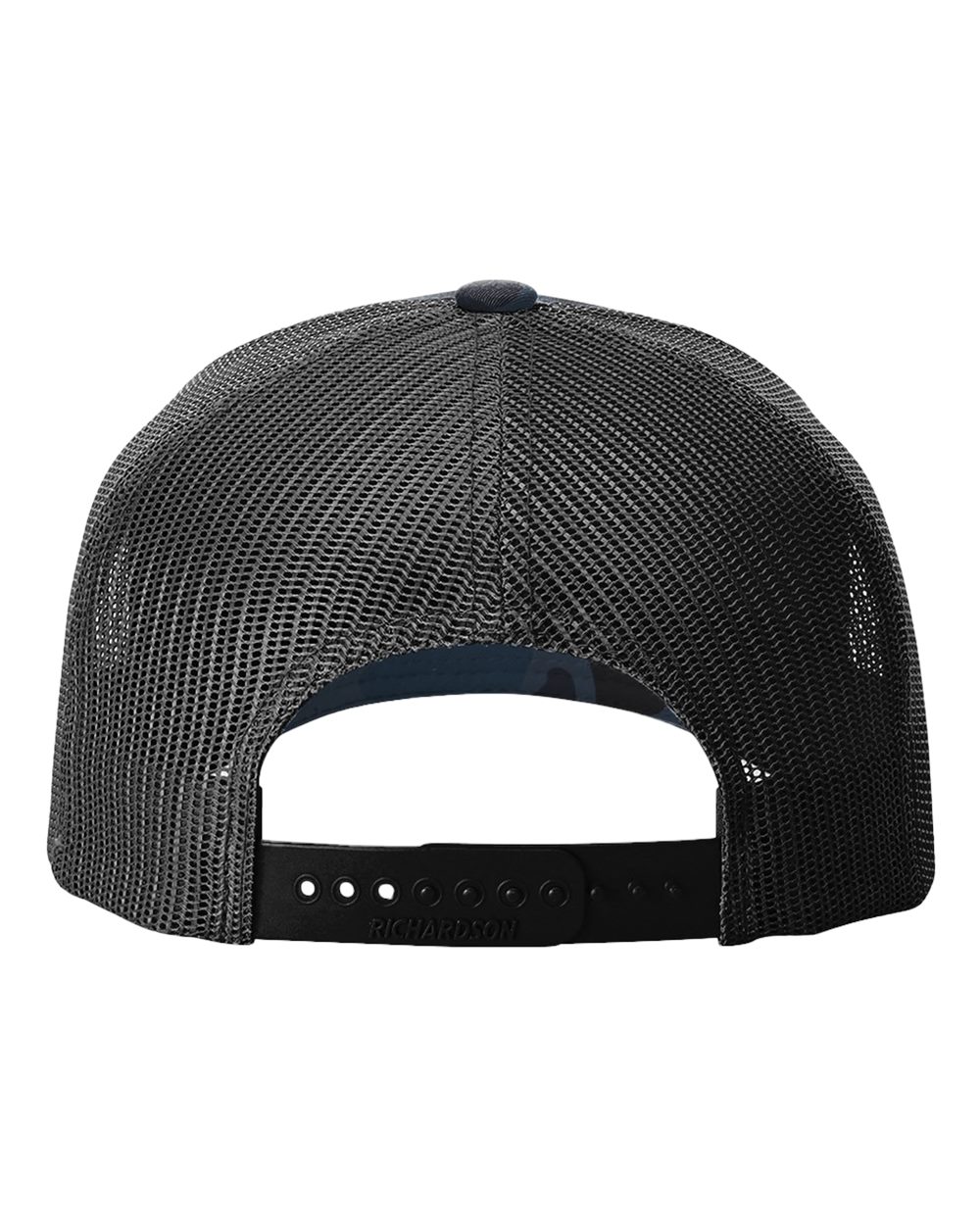 Rear View of Admiral Duck Camo/ Black Five-Panel Printed Trucker Cap - 112PFP