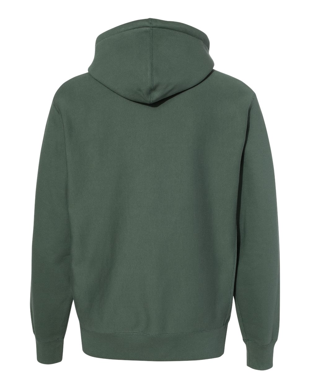Rear View of Alpine Green Legend - Premium Heavyweight Cross-Grain Hooded Sweatshirt - IND5000P