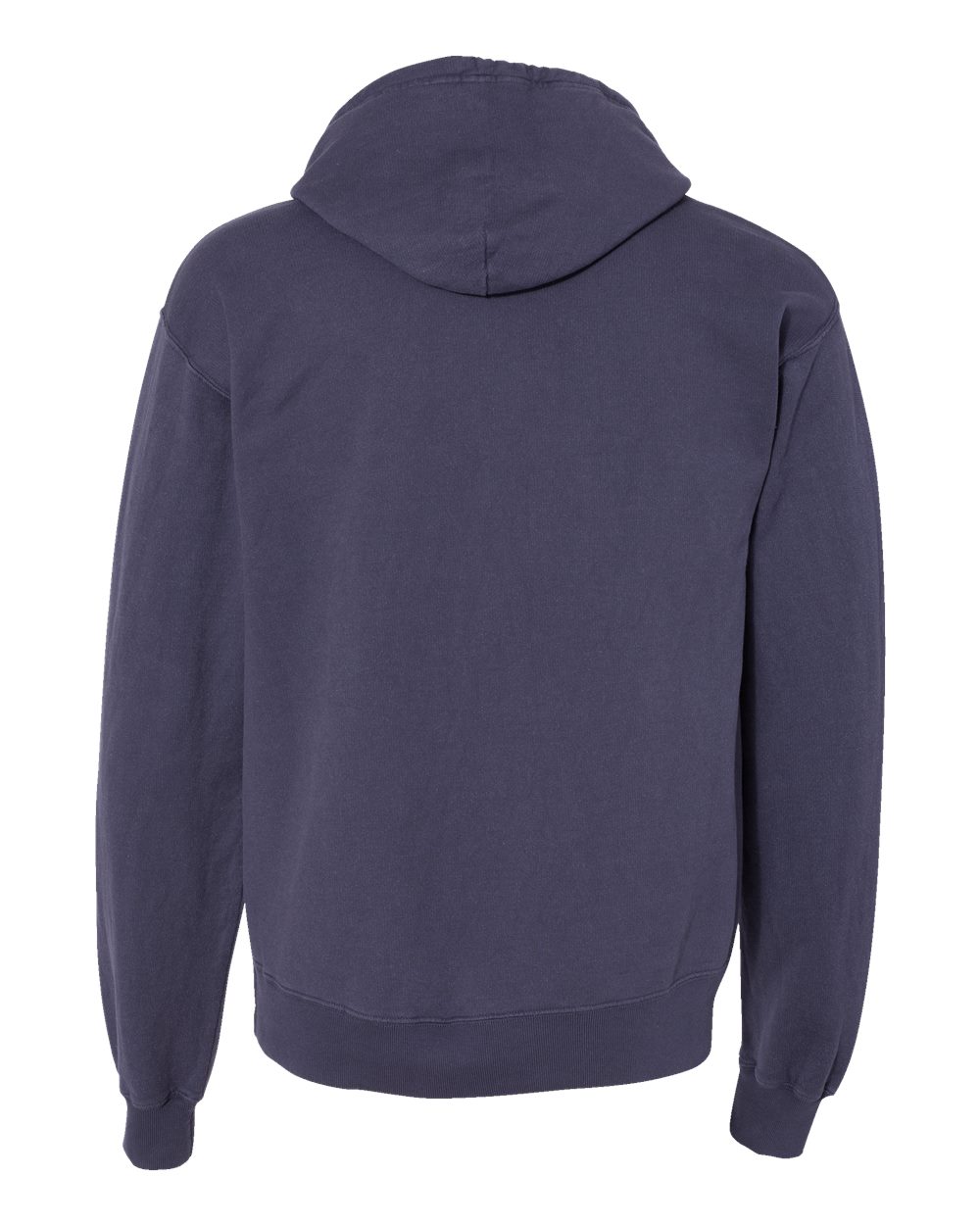 Rear View of Anchor Slate Garment-Dyed Hooded Sweatshirt - GDH450