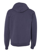 Rear View of Anchor Slate Garment-Dyed Hooded Sweatshirt - GDH450