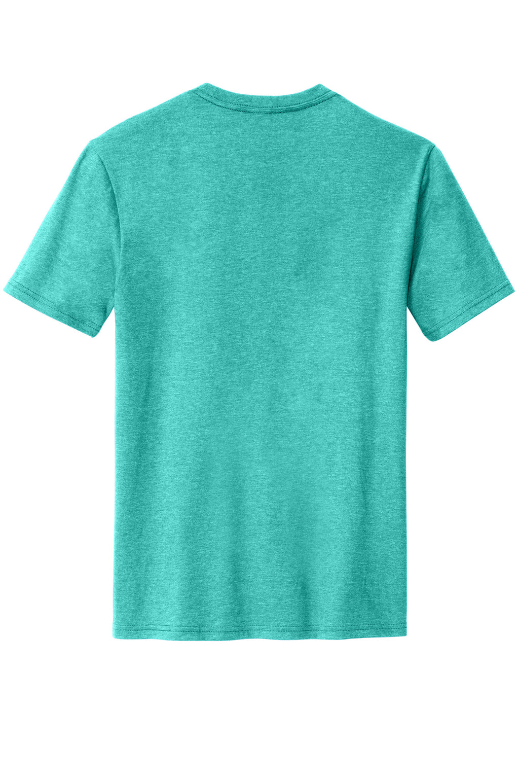 Rear View of AquaHthr District Perfect Blend CVC Tee. DM108