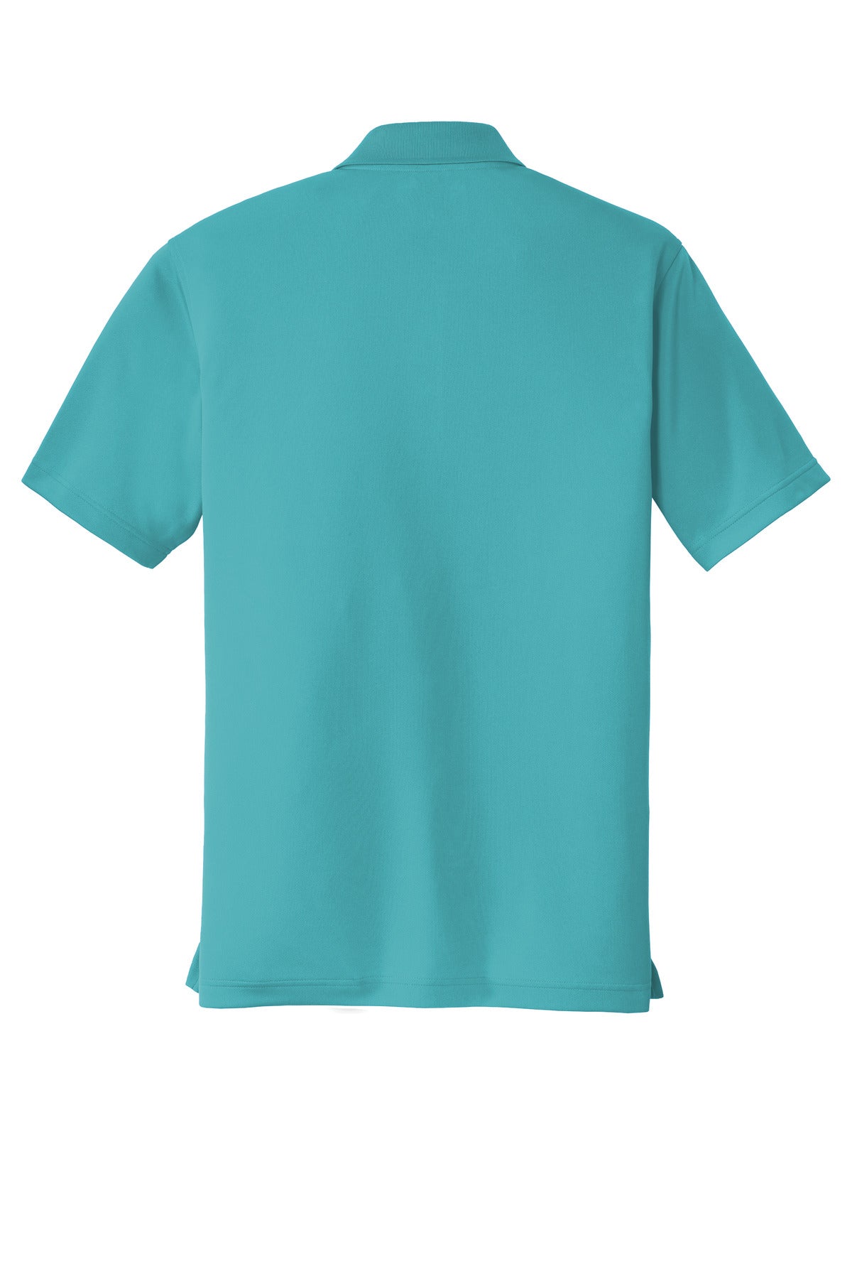 Rear View of Aquamarine Port Authority Dry Zone UV Micro-Mesh Polo. K110