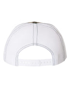 Rear View of Army Camo/ White Printed Trucker Cap - 112P