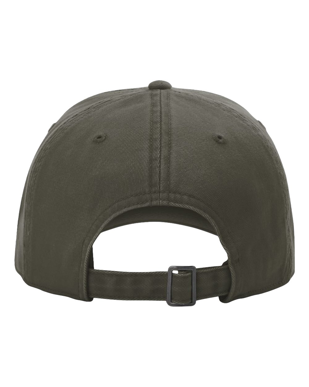 Rear View of Army Green Peach Twill Dad Hat - 326