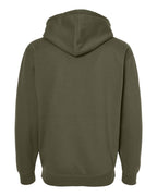 Rear View of Army Heavyweight Full-Zip Hooded Sweatshirt - IND4000Z