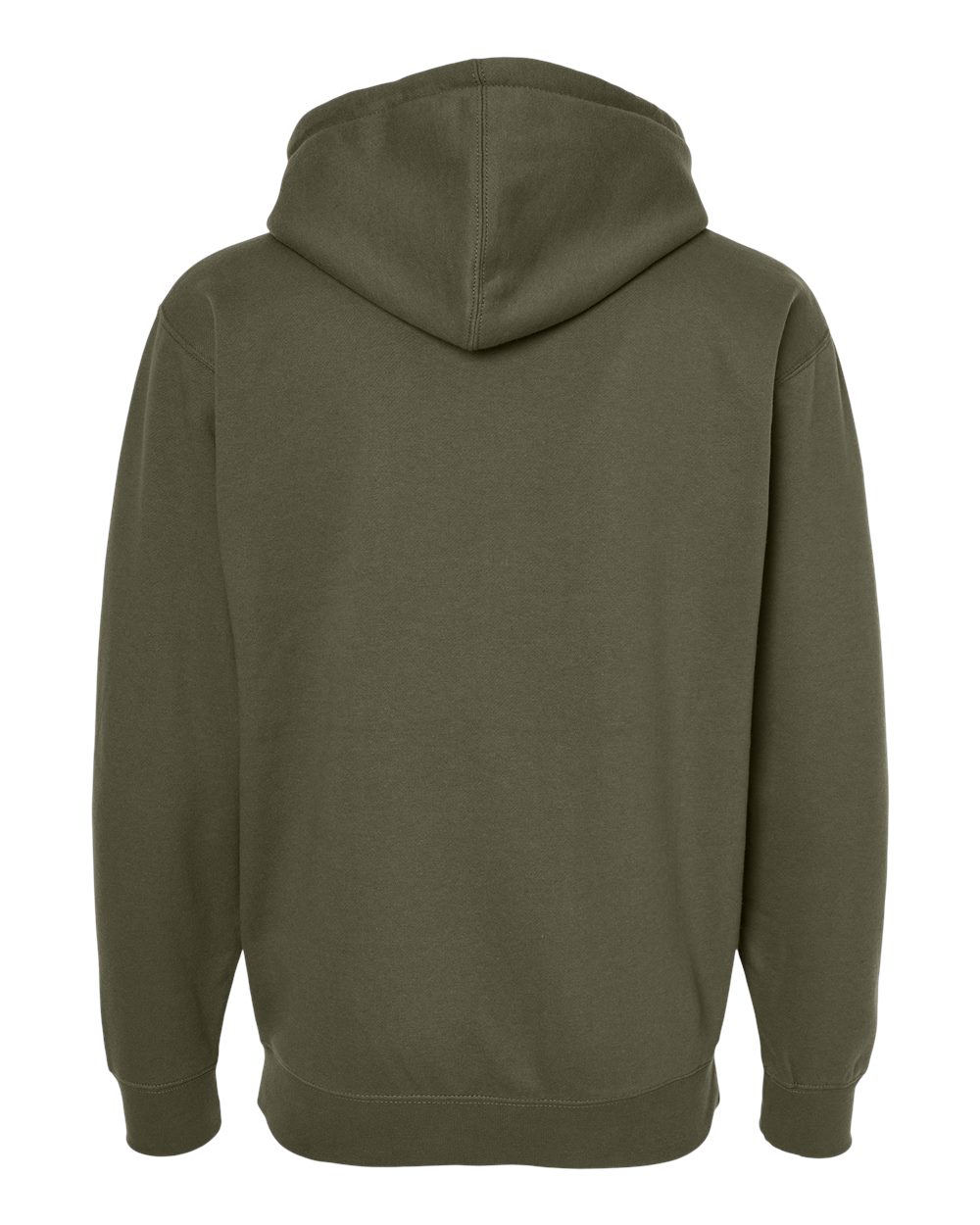 Rear View of Army Heavyweight Full-Zip Hooded Sweatshirt - IND4000Z