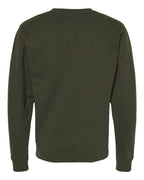 Rear View of Army Midweight Crewneck Sweatshirt - SS3000