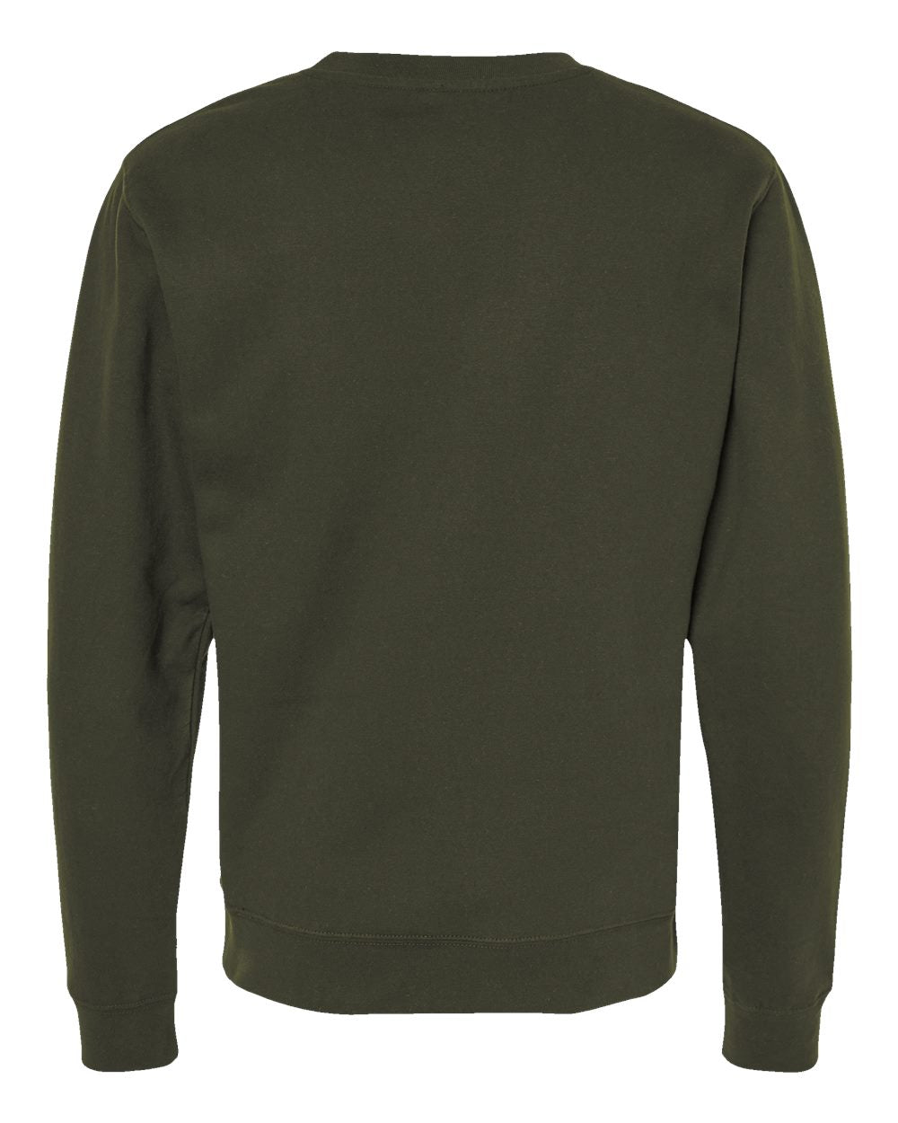 Rear View of Army Midweight Crewneck Sweatshirt - SS3000