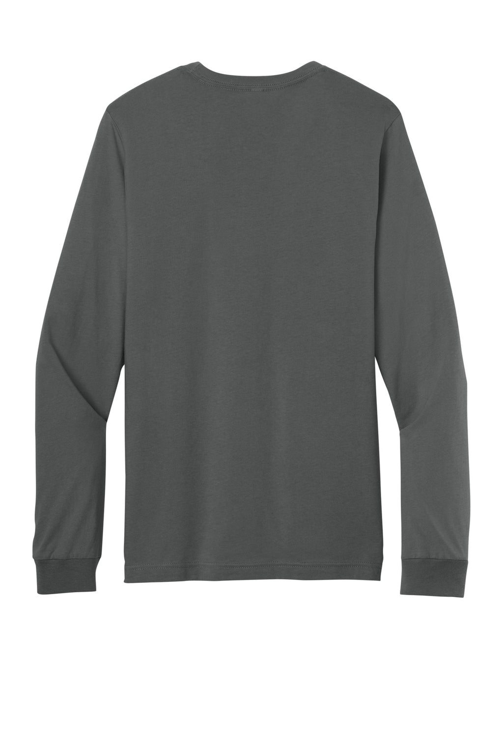 Rear View of Asphalt BELLA+CANVAS Unisex Jersey Long Sleeve Tee. BC3501