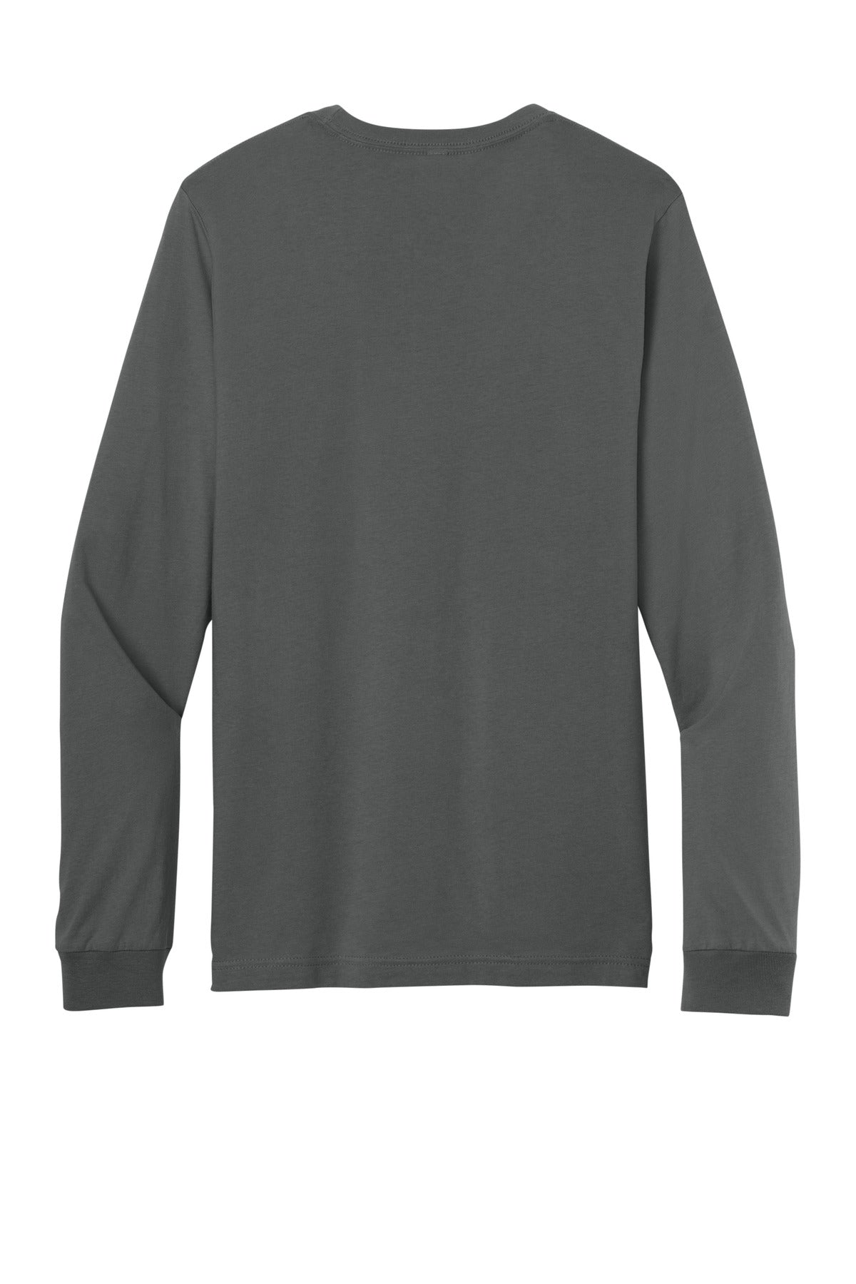 Rear View of Asphalt BELLA+CANVAS Unisex Jersey Long Sleeve Tee. BC3501