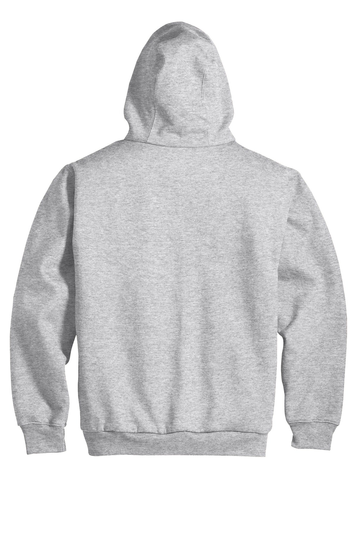Rear View of Ath Heather CornerStone - Heavyweight Full-Zip Hooded Sweatshirt with Thermal Lining. CS620