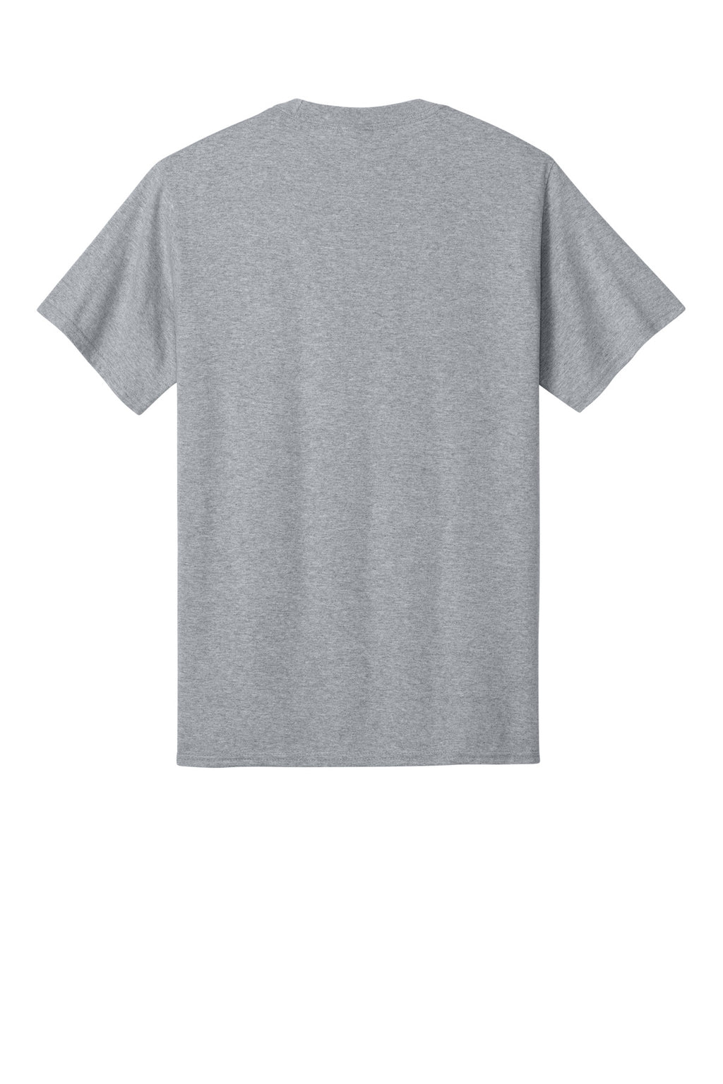 Rear View of Ath Heather Port & Co Core Cotton Tee. PC54