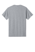 Rear View of Ath Heather Port & Co Core Cotton Tee. PC54