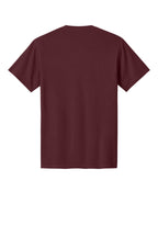 Rear View of Ath Maroon Port & Co Core Cotton Tee. PC54