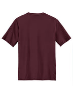 Rear View of Ath Maroon Port & Co Youth Performance Tee. PC380Y