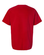 Rear View of Athletic Red Garment-Dyed T-Shirt - GDH100