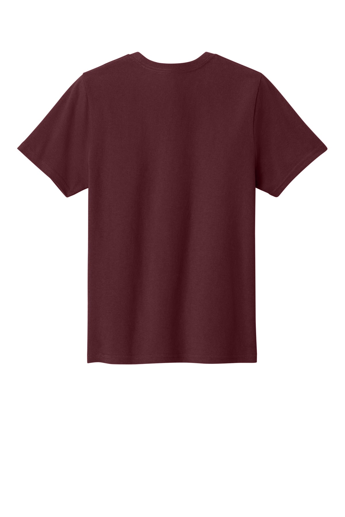 Rear View of AthlMaroon Port & Co Youth Easy Cotton Tee PC43Y