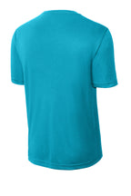Rear View of Atomic Blue Sport-Tek PosiCharge Competitor Tee. ST350
