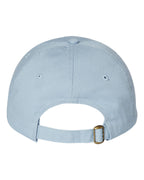 Rear View of Baby Blue Bio-Washed Classic Dad Hat - VC300A