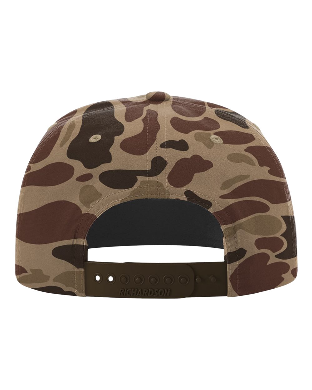 Rear View of Bark Duck Camo/ Brown Printed Umpqua Gramps Cap - 256P