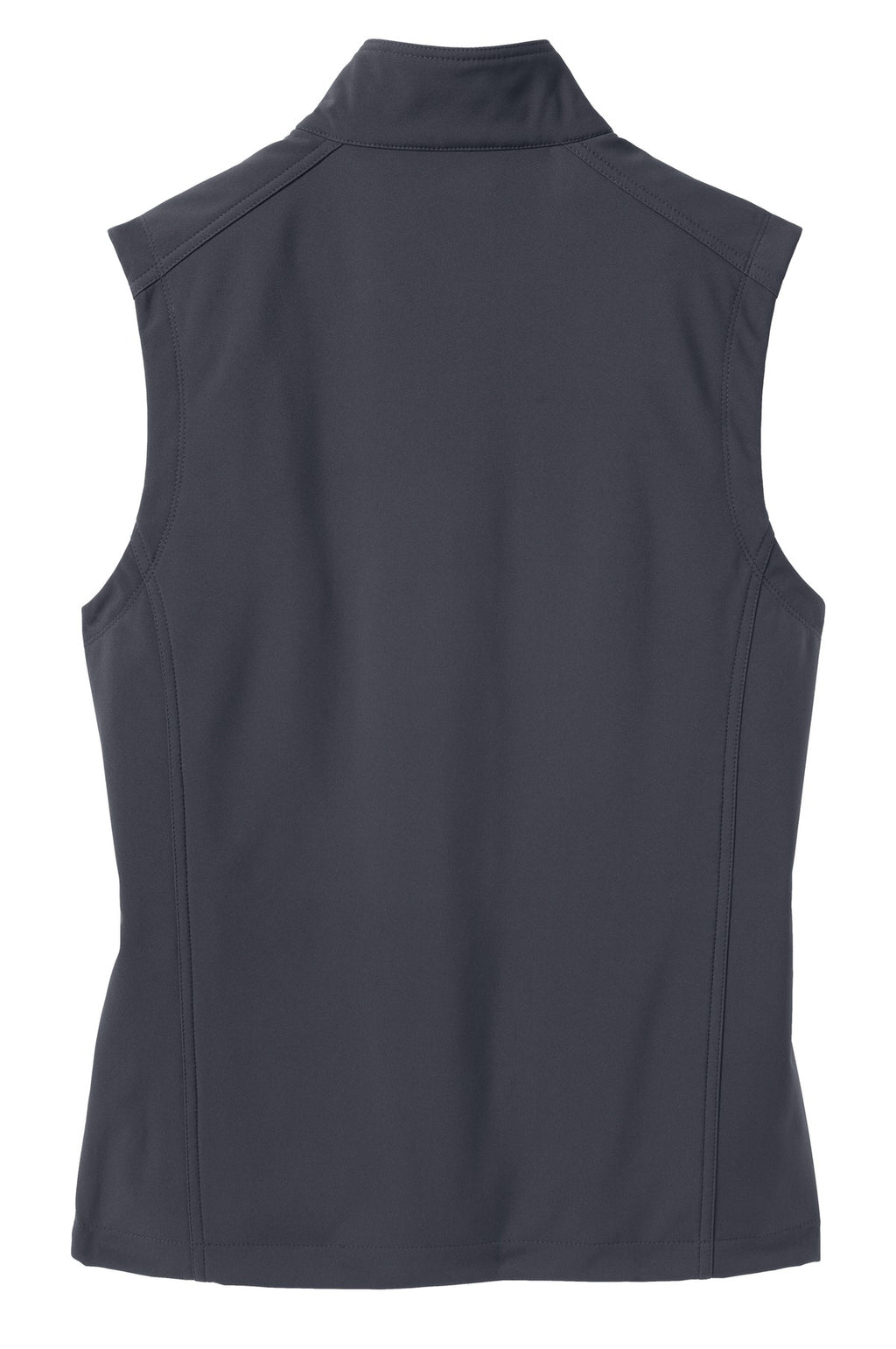 Rear View of Batlshp Grey Port Authority Core Soft Shell Vest. J325