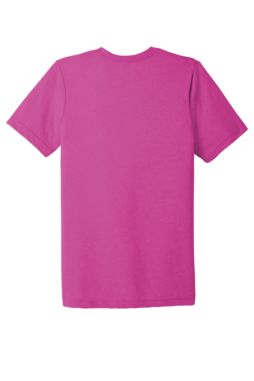 Rear View of Berry TB BELLA+CANVAS Unisex Triblend Short Sleeve Tee. BC3413