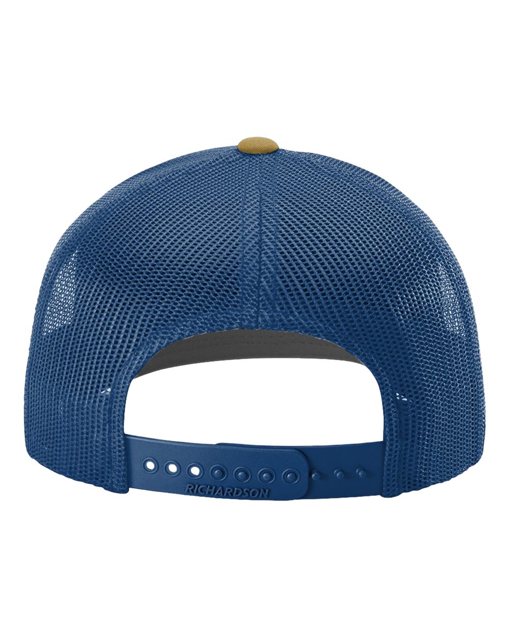 Rear View of Biscuit/ True Blue Snapback Trucker Cap - 112