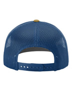 Rear View of Biscuit/ True Blue Snapback Trucker Cap - 112