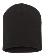 Rear View of Black 8 1/2" Beanie - 1500KC