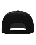 Rear View of Black/ Black Umpqua Snapback Cap - 256