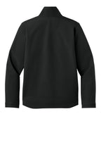 Rear View of Black Carhartt Rain Defender Soft Shell Jacket CT106438