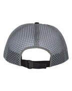 Rear View of Black/ Charcoal Rogue Wide Set Mesh Cap - 935