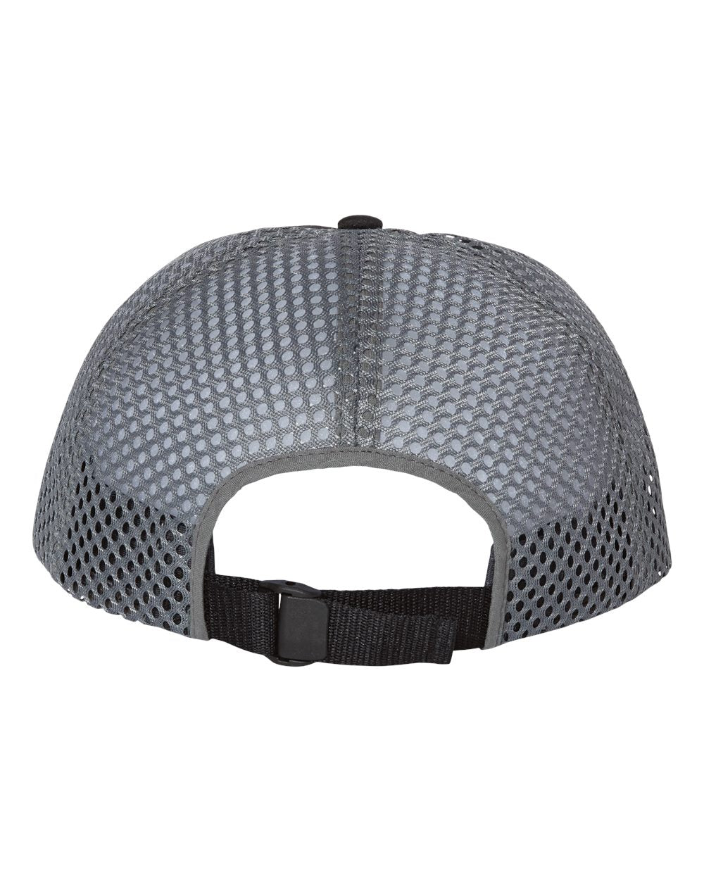 Rear View of Black/ Charcoal Rogue Wide Set Mesh Cap - 935