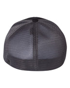 Rear View of Black/ Charcoal Split Pulse Sportmesh R-Flex Cap - 172