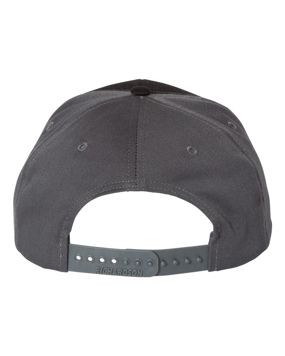 Rear View of Black/ Charcoal Twill Back Trucker Cap - 312
