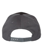 Rear View of Black/ Charcoal Twill Back Trucker Cap - 312